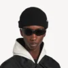 Gorro de lã para homem em preto