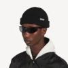 Gorro de lã para homem em preto