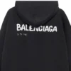 Hoodie Balenciaga com desenho à mão, corte médio «Preto» 600583TOVO61070