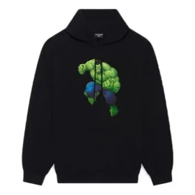Hoodie Balenciaga x Marvel Hulk, corte médio, «Preto» 600583TLV581000