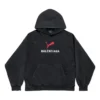 Hoodie Balenciaga x Puma, corte médio, «Black Faded» 767877TTVA41041