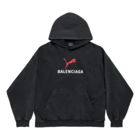 Hoodie Balenciaga x Puma, corte médio, «Black Faded» 767877TTVA41041