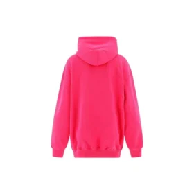 Hoodie clássico com logótipo minimalista em cor sólida, cor-de-rosa 570798THV775630