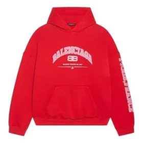 Hoodie com capuz Balenciaga, corte largo «Vermelho» 674986TLVJ26441