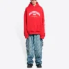 Hoodie com capuz Balenciaga, corte largo «Vermelho» 674986TLVJ26441
