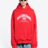 Hoodie com capuz Balenciaga, corte largo «Vermelho» 674986TLVJ26441
