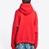 Hoodie com capuz Balenciaga, corte largo «Vermelho» 674986TLVJ26441