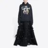 Hoodie com capuz Balenciaga x THE SIMPSONS em algodão, corte largo “Preto” 675003TLVG81000