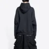 Hoodie com capuz Balenciaga x THE SIMPSONS em algodão, corte largo “Preto” 675003TLVG81000