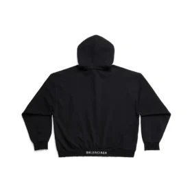 Hoodie com capuz, corte médio «Black Faded» 742603TOVF39034