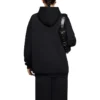 Hoodie com capuz de manga comprida com estampado alfabético Preto 578135TJVE11034