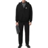 Hoodie com capuz e fecho de correr com logótipo bordado «Preto» 674719TLVH81070