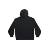 Hoodie com capuz e fecho de correr com presilhas exteriores, corte justo «Black Faded» 744454TOVF51055