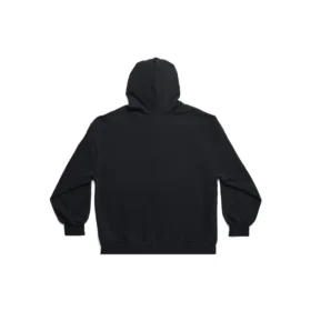 Hoodie com capuz e fecho de correr com presilhas exteriores, corte justo «Black Faded» 744454TOVF51055