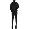 Hoodie com capuz e fecho de correr com presilhas exteriores, corte justo «Black Faded» 744454TOVF51055