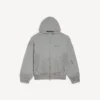 Hoodie com capuz e fecho de correr para homem da Balenciaga, com encaixe regular, na cor cinzenta Balenciaga
