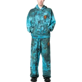 Hoodie com capuz e fecho de correr para skater, corte médio «Blue Sky» 744457TOVA84900