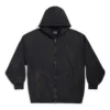 Hoodie com capuz e fecho de correr Paris, corte justo «Black Faded» 744454TOVI41055