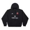 Hoodie com capuz e fecho de correr Paris Soccer, corte médio «Preto Branco» 744457TPVS61070