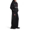 Hoodie com capuz e fecho de correr Paris Soccer, corte médio «Preto Branco» 744457TPVS61070