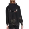 Hoodie com capuz e fecho Gaffer, corte justo «Preto Branco Vermelho» 720424-TNVK5-1089