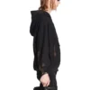 Hoodie com capuz e fecho Gaffer, corte justo «Preto Branco Vermelho» 720424-TNVK5-1089