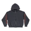 Hoodie com capuz e fecho Offshore, corte médio «Black Faded» 770939TPVM91568