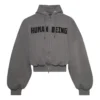 Hoodie com capuz e fecho redondo Human Being «Cinza Escuro» 827153TSVB91441