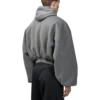 Hoodie com capuz e fecho redondo Human Being «Cinza Escuro» 827153TSVB91441