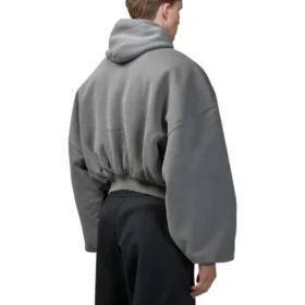 Hoodie com capuz e fecho redondo Human Being «Cinza Escuro» 827153TSVB91441