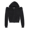 Hoodie com capuz e fecho redondo nos ombros «Black» 767880TNV611000