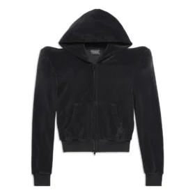 Hoodie com capuz e fecho redondo nos ombros «Black» 767880TNV611000