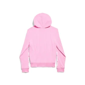 Hoodie com capuz e fecho sem logótipo, corte justo «Rosa Claro Branco» 788243TQVK55708