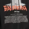 Hoodie com capuz e fecho «The Door» para homem, em tamanho oversized, na cor preta