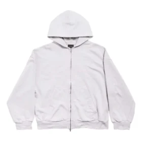 Hoodie com capuz e fecho traseiro, corte regular «Dirty White baby-pink» 803264TSVP12420