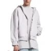Hoodie com capuz e fecho traseiro, corte regular «Dirty White baby-pink» 803264TSVP12420