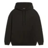 Hoodie com capuz e logótipo, corte médio «Preto Desbotado» 600583TLVB81146