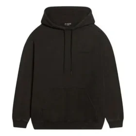 Hoodie com capuz e logótipo, corte médio «Preto Desbotado» 600583TLVB81146