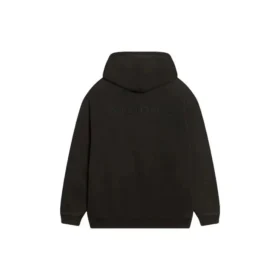 Hoodie com capuz e logótipo, corte médio «Preto Desbotado» 600583TLVB81146