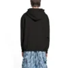Hoodie com capuz e logótipo, corte médio «Preto Desbotado» 600583TLVB81146