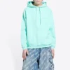 Hoodie com capuz e logótipo, corte médio «Terquesa» 600583TLVB83062