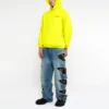 Hoodie com capuz e logótipo de corte médio «Yellow» 600583TIV847440