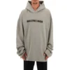 Hoodie com capuz e logótipo esbatido «Cinza» 661711TKVD68174