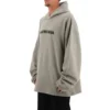 Hoodie com capuz e logótipo esbatido «Cinza» 661711TKVD68174