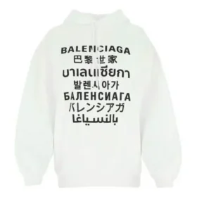 Hoodie com capuz e logótipo impresso SS21 Branco 641529TJVI69040