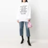 Hoodie com capuz e logótipo impresso SS21 Branco 641529TJVI69040