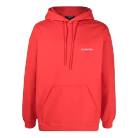 Hoodie com capuz e logótipo nas costas, corte regular «Vermelho Brilhante» 600583TMVF53168