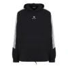 Hoodie com capuz e mangas às riscas desportivas, corte largo «Preto Branco» 704023TMVG23869