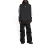 Hoodie com capuz e mangas às riscas desportivas, corte largo «Preto Branco» 704023TMVG23869
