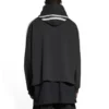 Hoodie com capuz e mangas às riscas desportivas, corte largo «Preto Branco» 704023TMVG23869